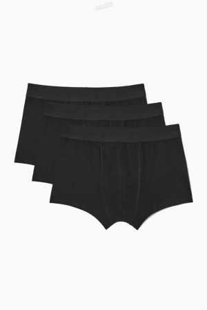 Black COS 3-Pack Jersey Boxer Briefs Underwear | 359214-AQT