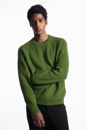 Black COS Crew-Neck Wool Jumper Knitwear | 250716-BWT