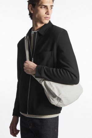 Black COS Crossbody Saddle Bag - Nylon Bags & Wallets | 806351-NLA