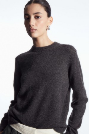 Black COS Pure Cashmere Sweater Sweaters & Cardigans | 054623-QSG