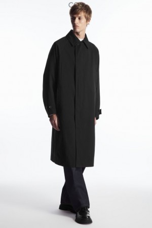 Black COS Utility Trench Coat Coats & Jackets | 124958-BSC