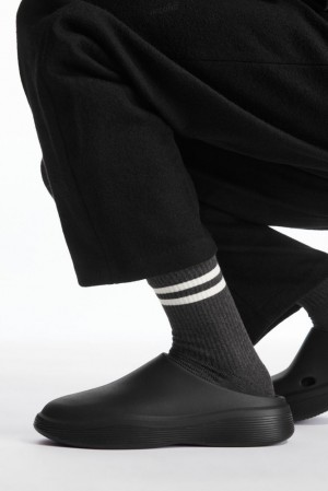 Charcoal MéLange / White COS Striped Sports Socks Socks | 182457-HLS