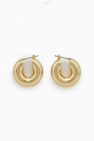 Gold COS Small Chunky Hoop Earrings Jewelry & Jewellery | 916540-TXM