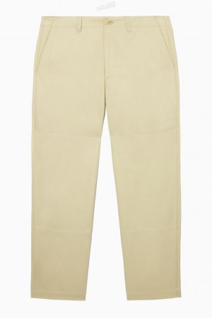 Light Beige COS Relaxed-Fit Utility Trousers Pants | 918704-OJZ