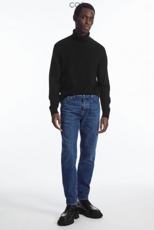 Mid-Blue COS Pillar Jeans - Tapered Trousers | 192304-FES