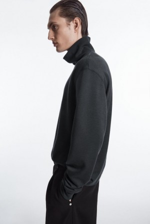 Washed Black COS Turtleneck Sweatshirt Knitwear | 938167-ZBW
