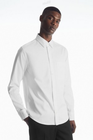 White COS Patch-Pocket Shirt - Regular Shirts | 403259-AON