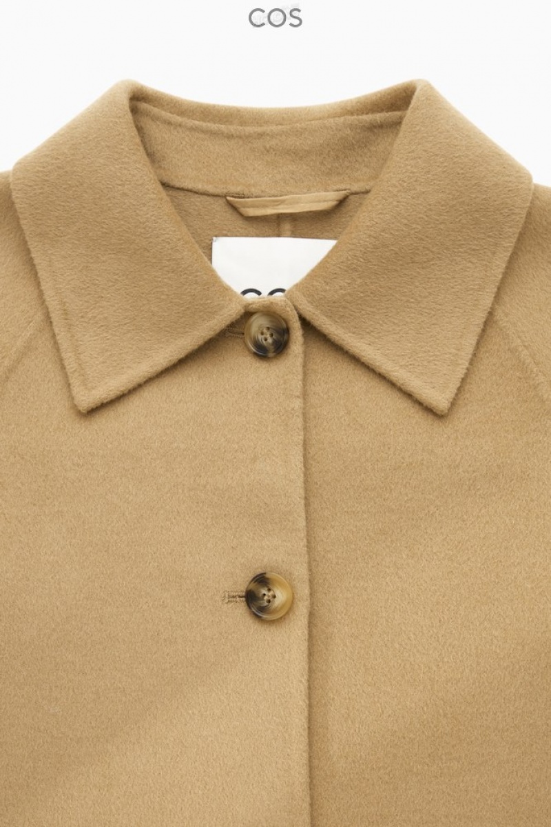 Beige COS Double-Faced Wool Jacket Coats & Jackets | 108279-IYQ