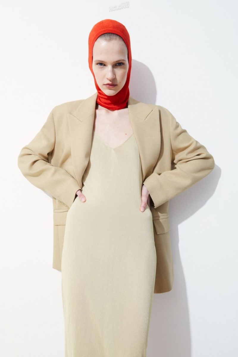 Beige COS The Knitted Balaclava Scarves | 259148-QCS