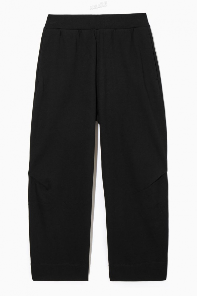 Black COS Barrel-Leg Joggers Pants | 405971-ZPV