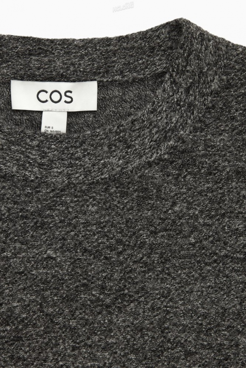 Black COS Boiled Merino Wool Sweater Tops | 827643-ZOC