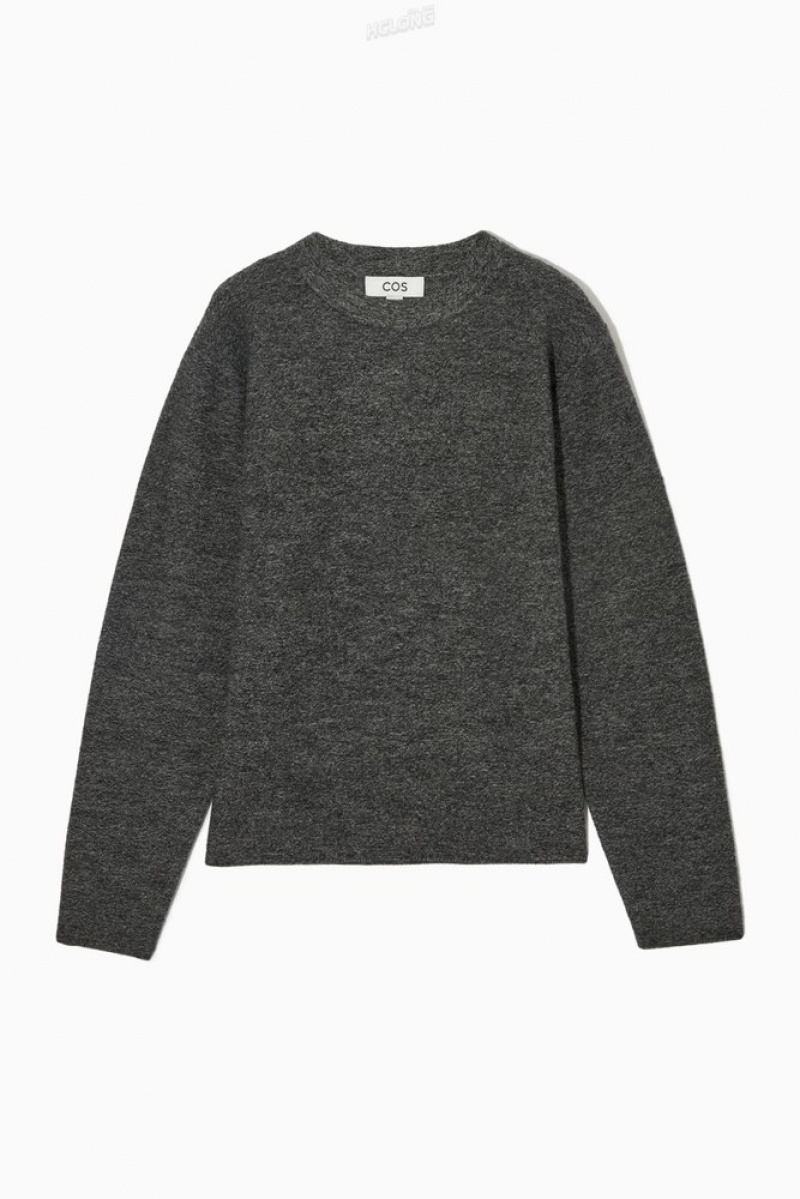 Black COS Boiled Merino Wool Sweater Tops | 827643-ZOC