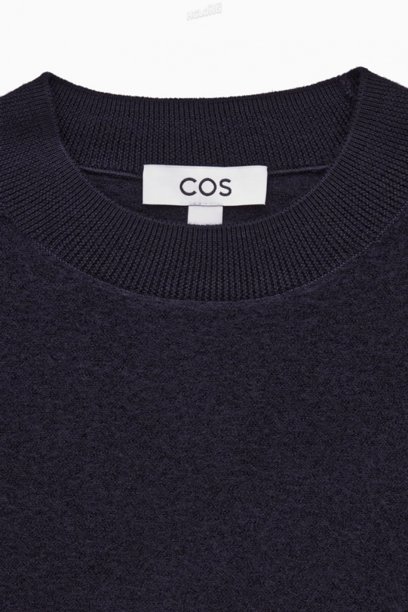 Black COS Boiled Merino Wool Sweater Tops | 248063-SWR