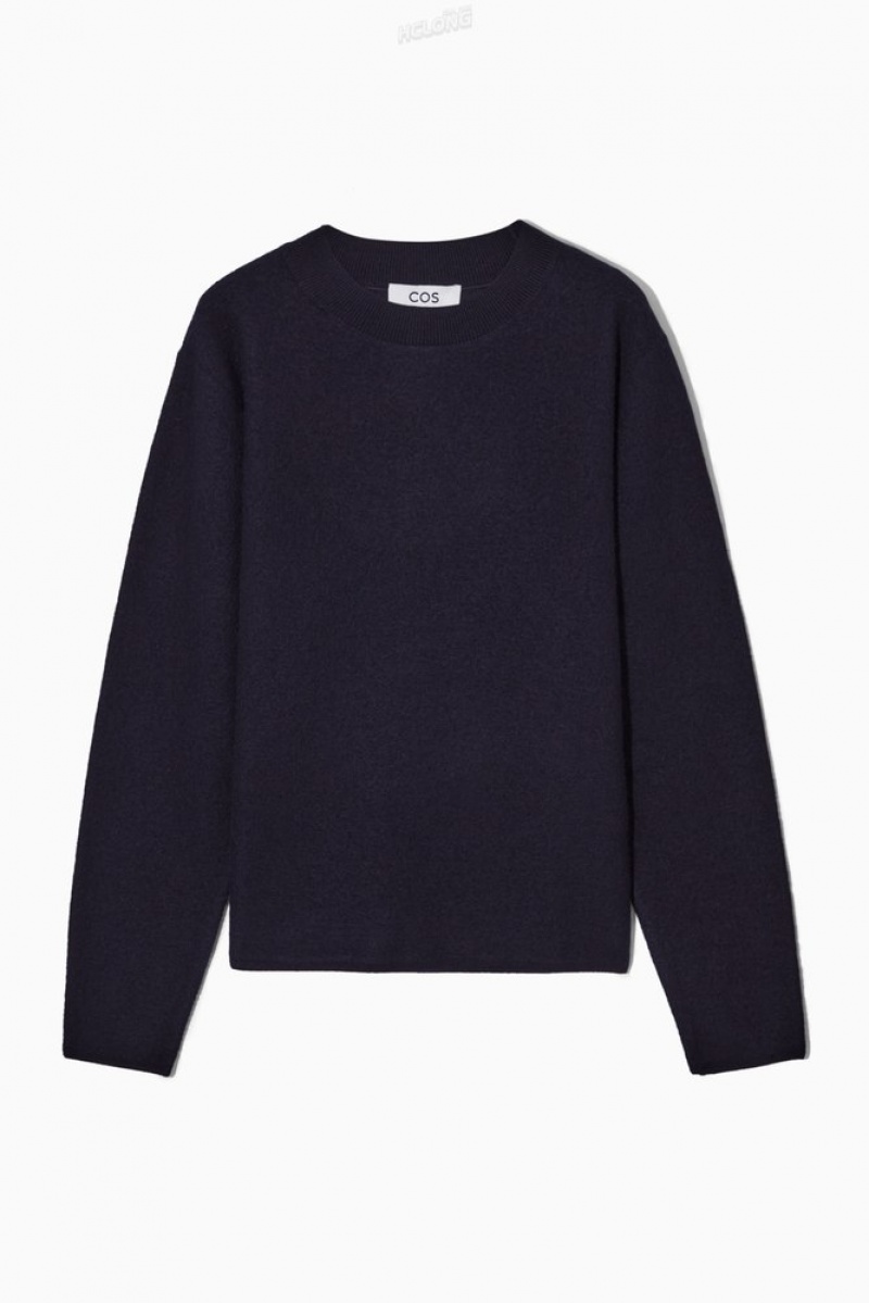 Black COS Boiled Merino Wool Sweater Tops | 248063-SWR