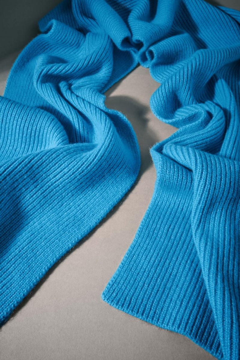 Black COS Cashmere-Blend Scarf Scarves | 023978-RCQ