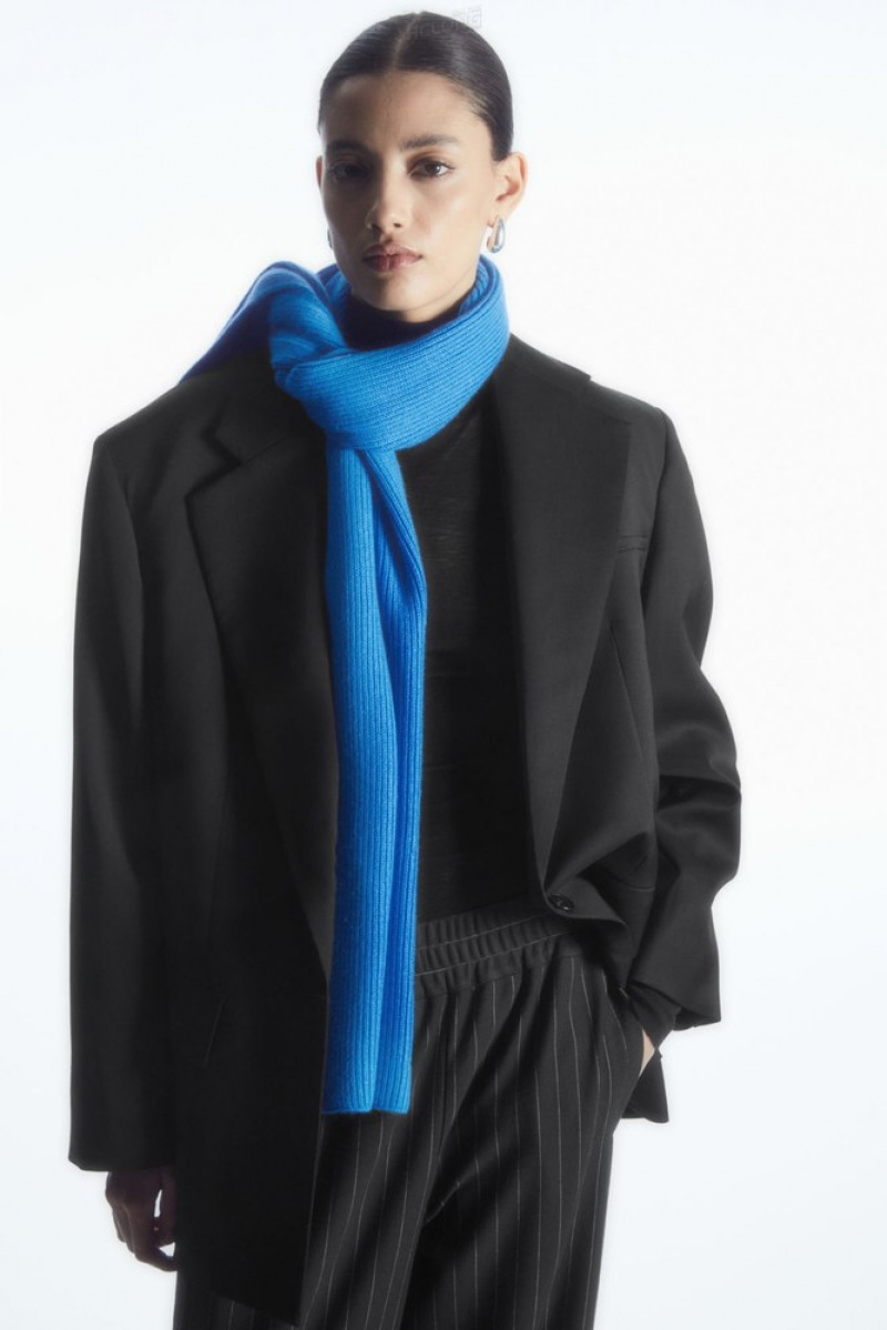 Black COS Cashmere-Blend Scarf Scarves | 023978-RCQ