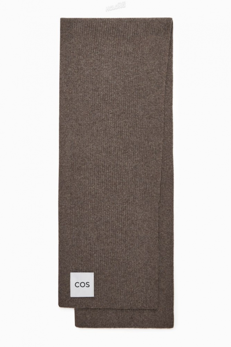 Black COS Cashmere-Blend Scarf Scarves | 049281-VSZ