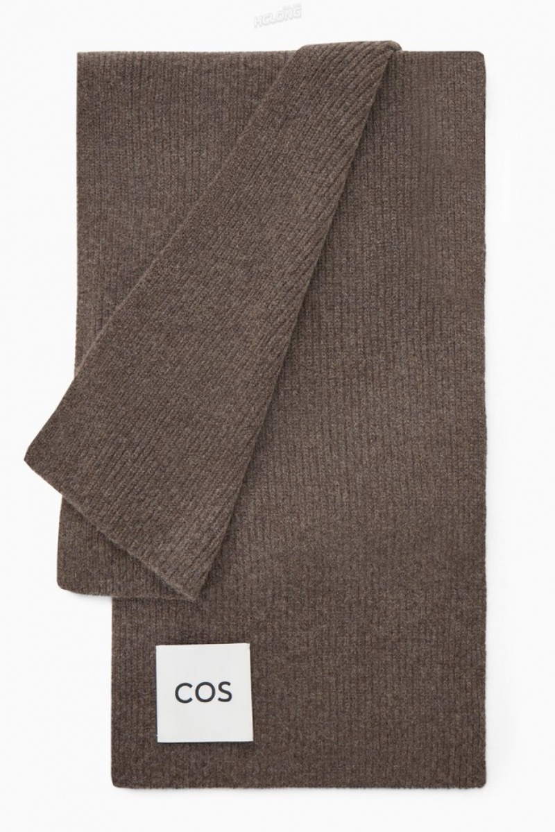 Black COS Cashmere-Blend Scarf Scarves | 049281-VSZ