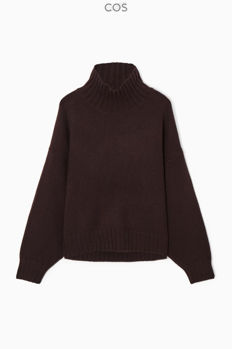 Black COS Chunky Pure Cashmere Turtleneck Sweater Sweaters & Cardigans | 109736-NFK