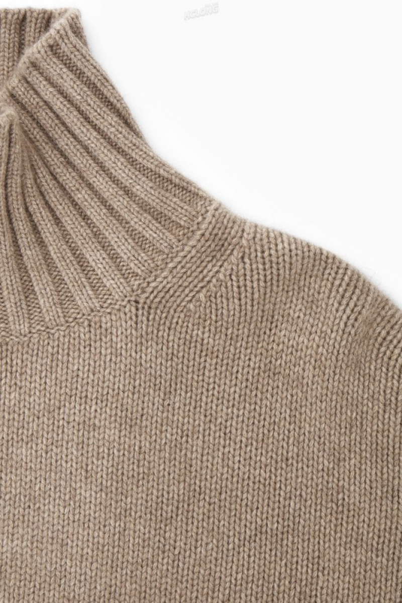 Black COS Chunky Pure Cashmere Turtleneck Sweater Sweaters & Cardigans | 149536-QZR