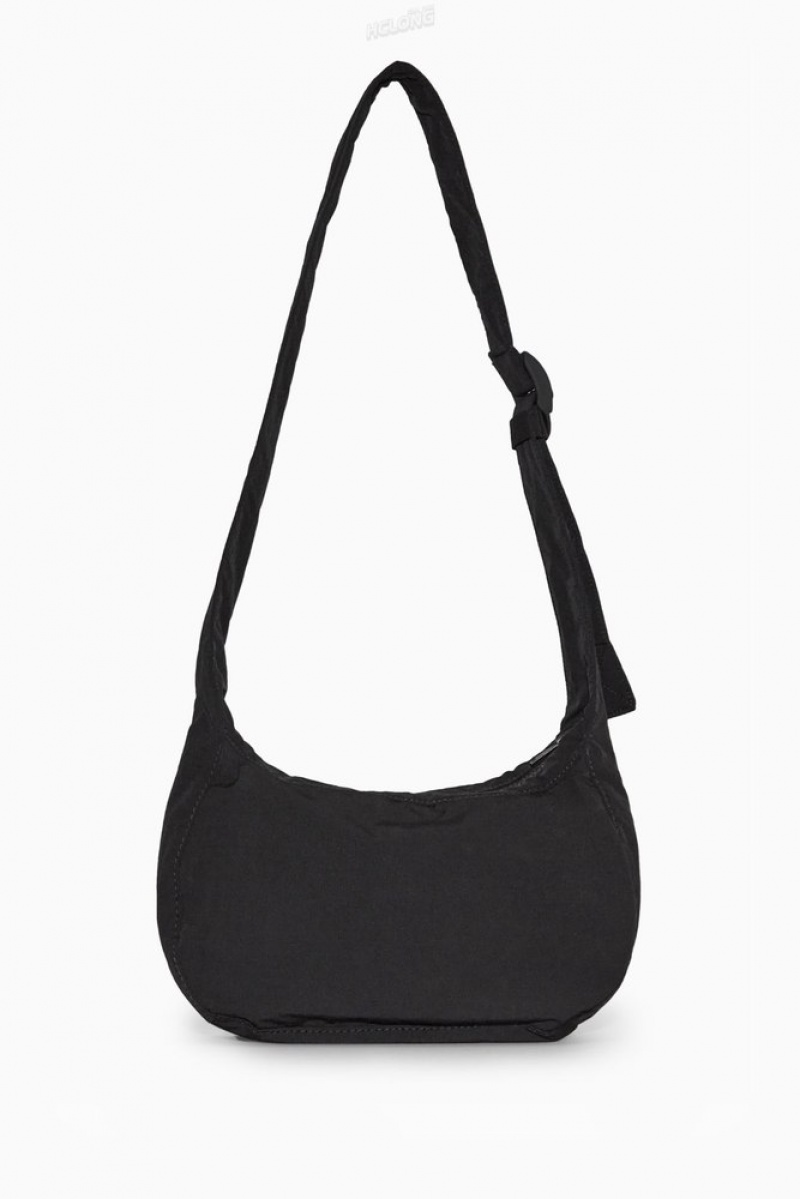 Black COS Crossbody Saddle Bag - Nylon Bags & Wallets | 210786-KAU