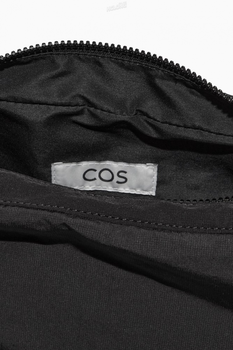 Black COS Crossbody Saddle Bag - Nylon Bags & Wallets | 210786-KAU