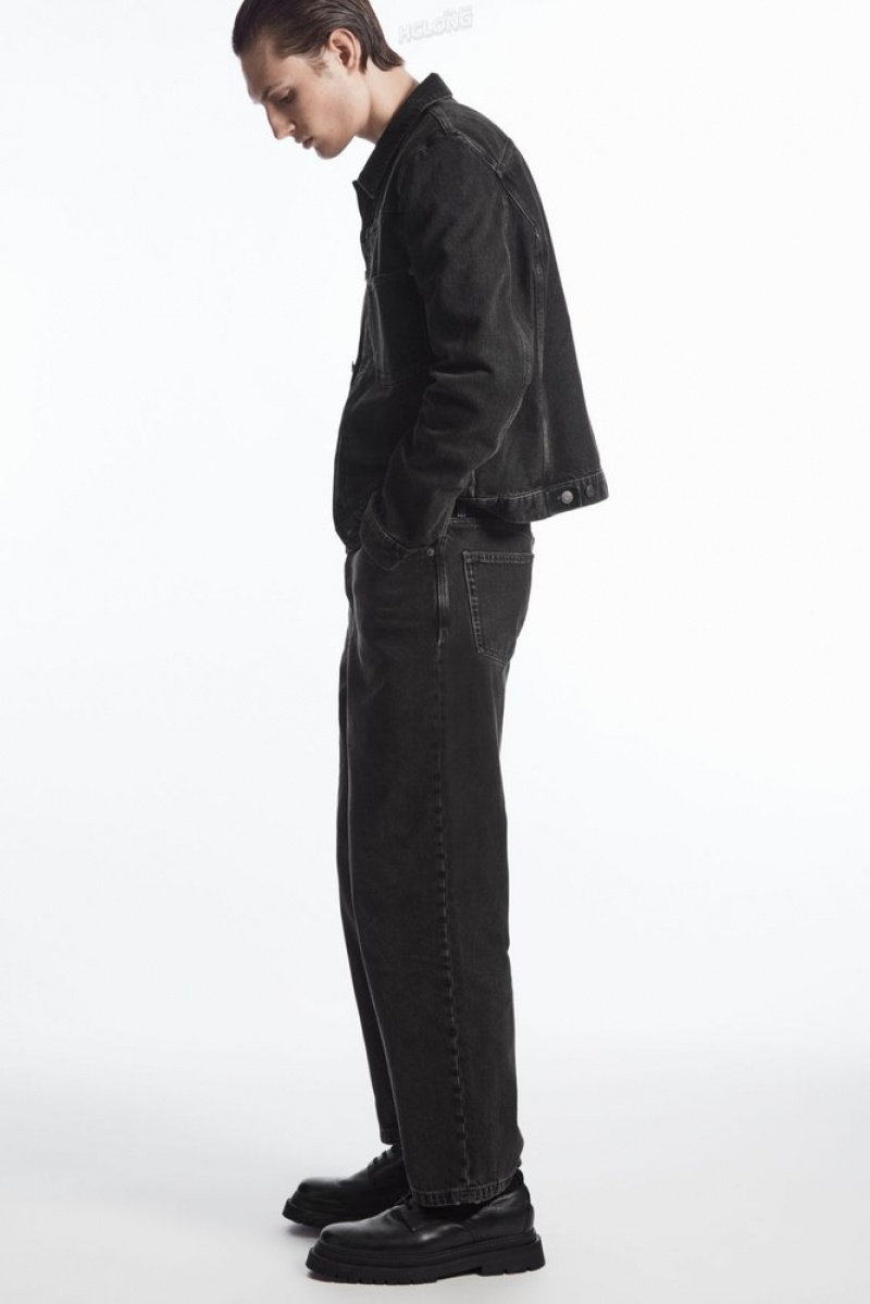 Black COS Dome Jeans - Straight/Ankle Length Trousers | 507284-OJU