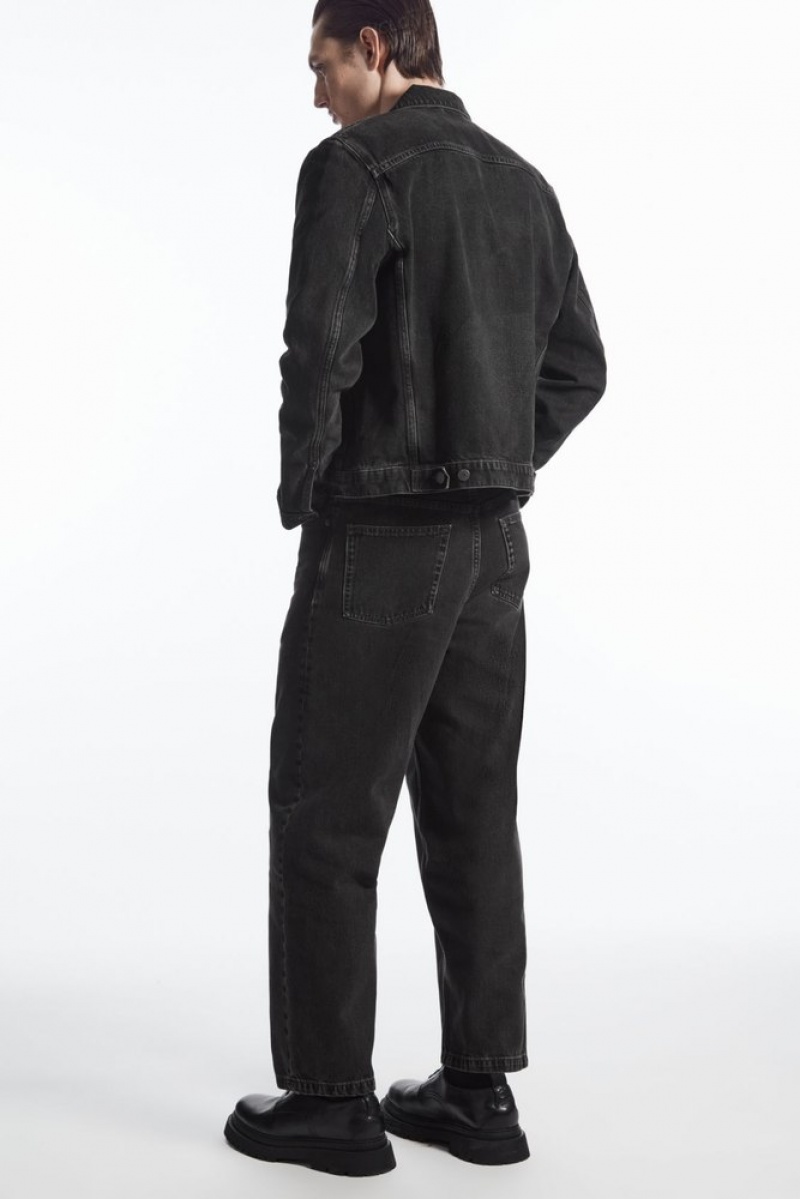 Black COS Dome Jeans - Straight/Ankle Length Trousers | 507284-OJU