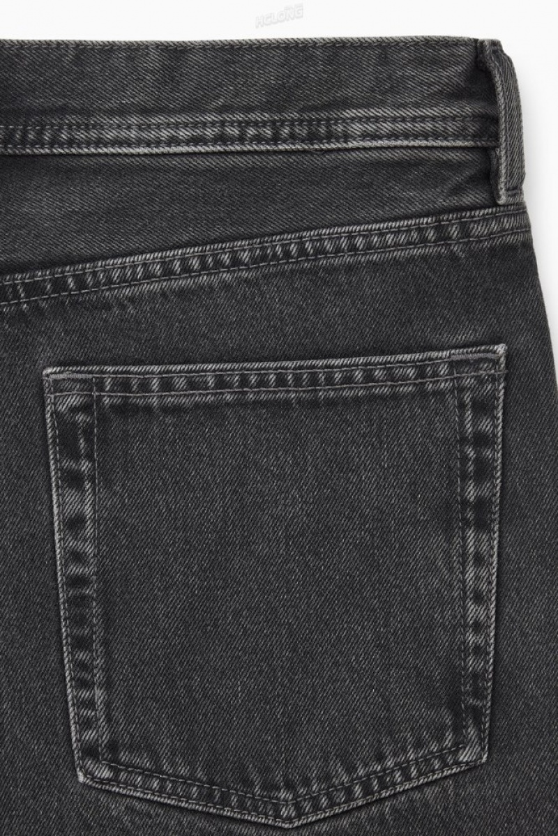 Black COS Dome Jeans - Straight/Ankle Length Trousers | 507284-OJU