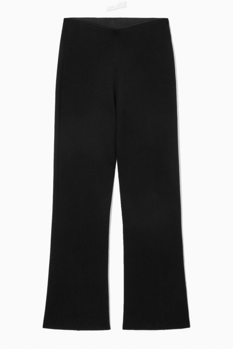 Black COS Milano-Knit Trousers Knitwear & Cardigans | 234810-JCD