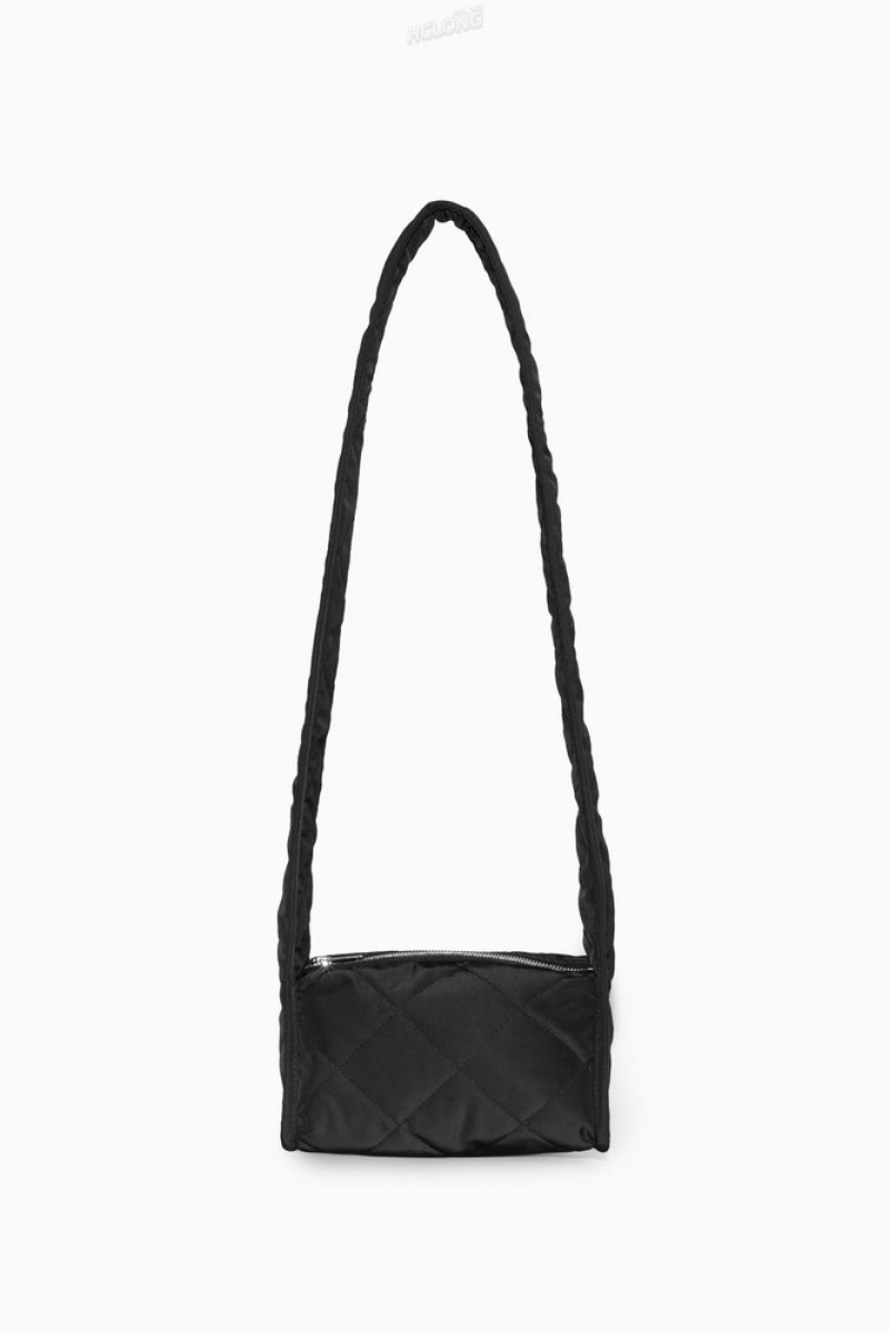 Black COS Mini Diamond-Quilted Crossbody Bags | 174358-DUS