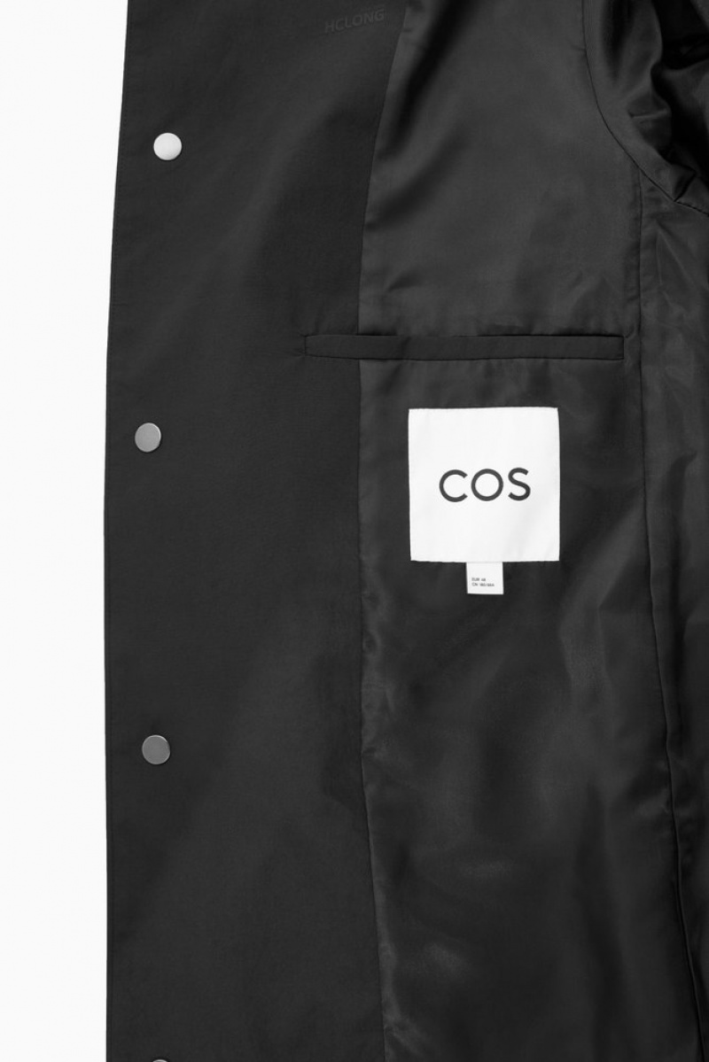 Black COS Nylon Car Coat Coats & Jackets | 279354-YEC