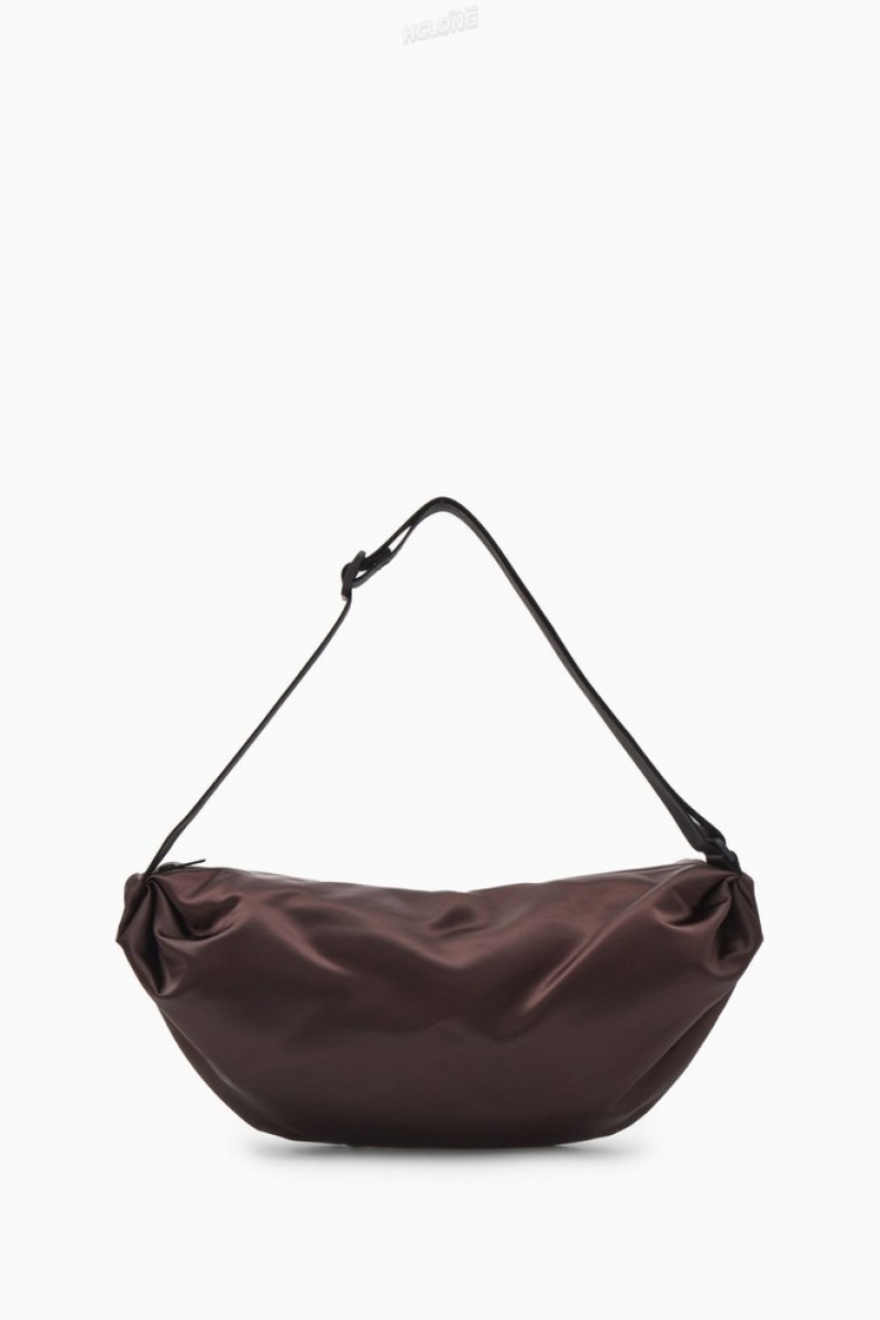 Black COS Padded Crossbody - Nylon Bags | 379286-VXR