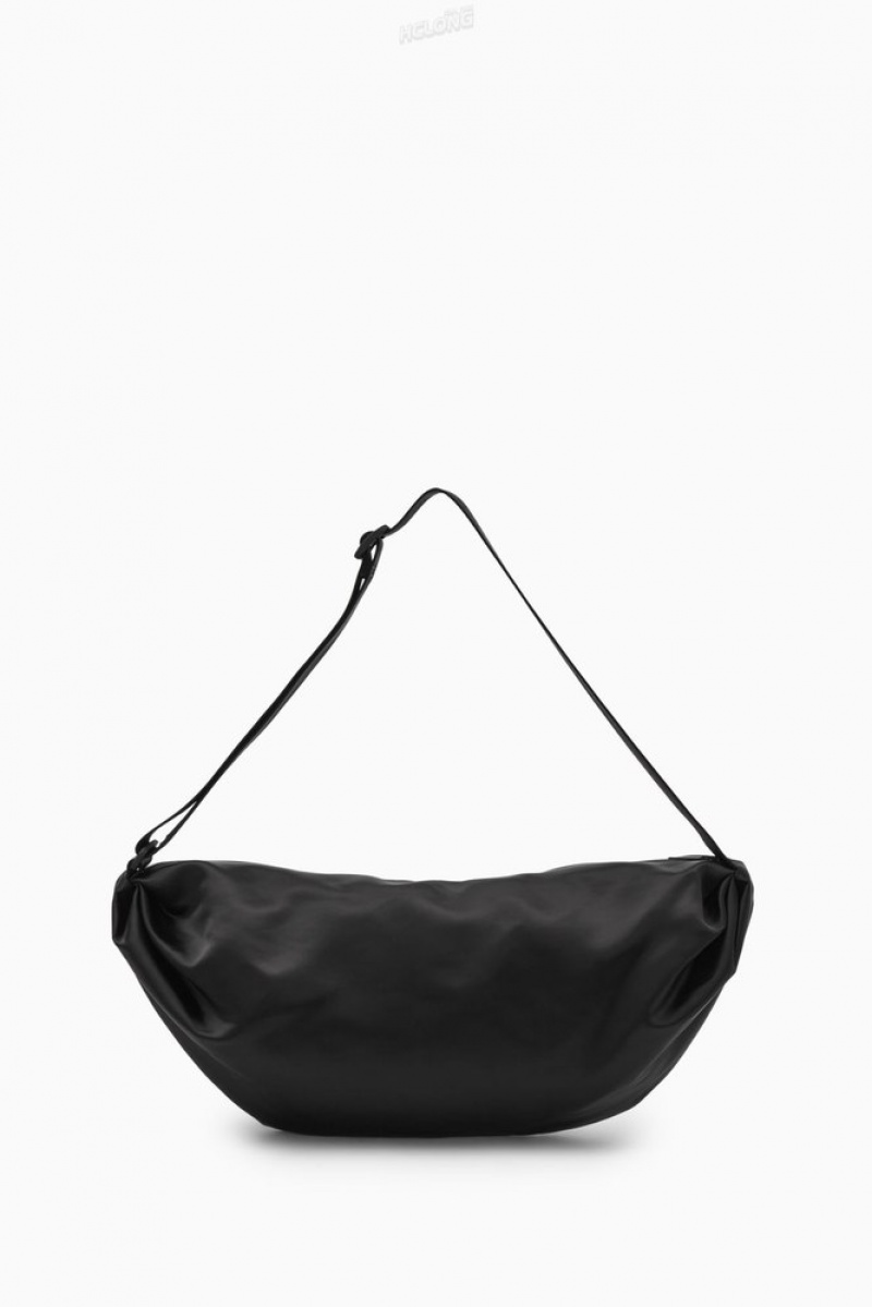 Black COS Padded Crossbody - Nylon Bags | 452067-SYK