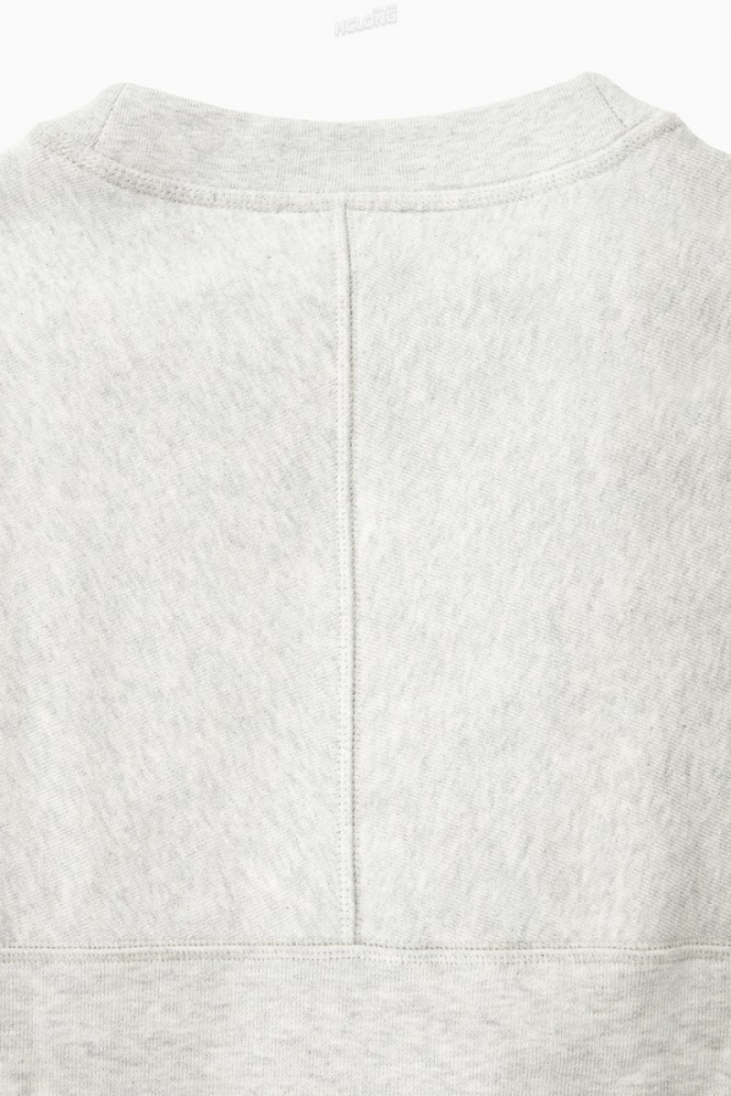 Black COS Paneled Sweatshirt Sweatshirts & Hoodies | 834206-ASV