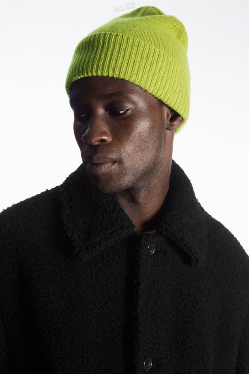 Black COS Pure Cashmere Beanie Hats | 819530-CBK