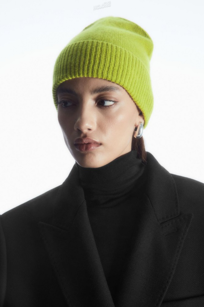 Black COS Pure Cashmere Beanie Hats | 819530-CBK