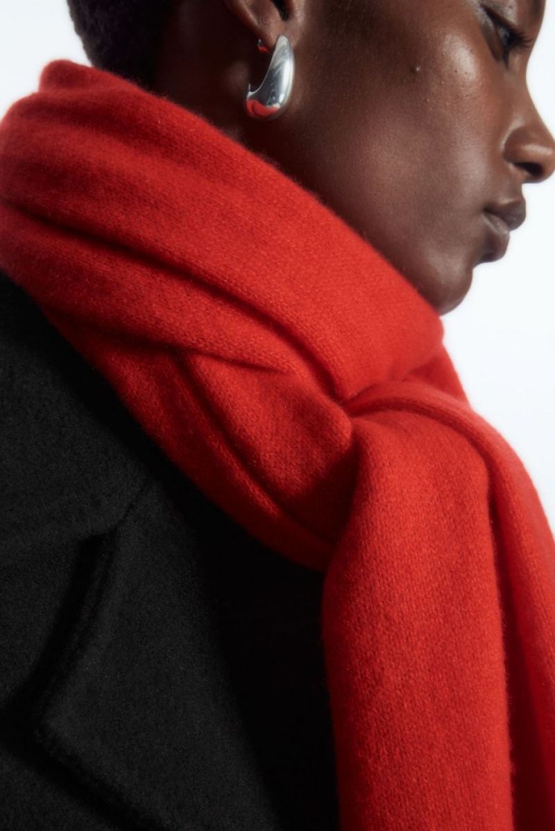 Black COS Pure Cashmere Scarf Scarves | 394517-YHI