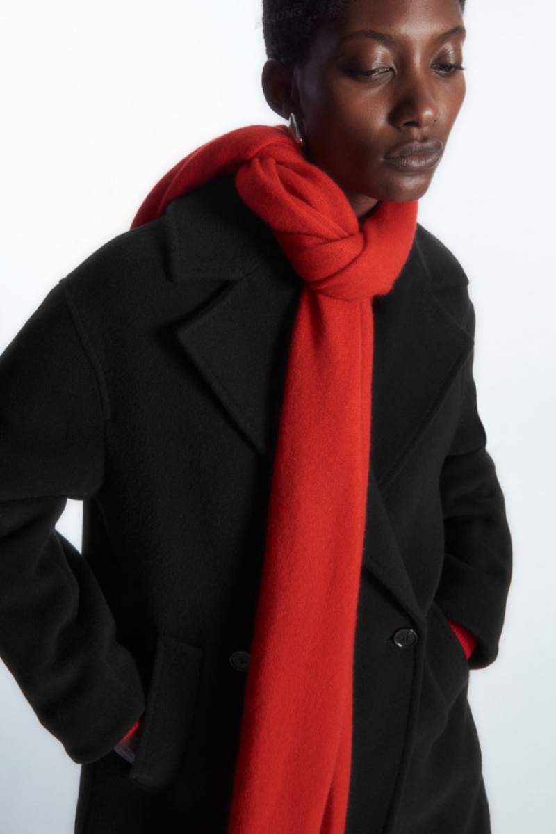 Black COS Pure Cashmere Scarf Scarves | 394517-YHI