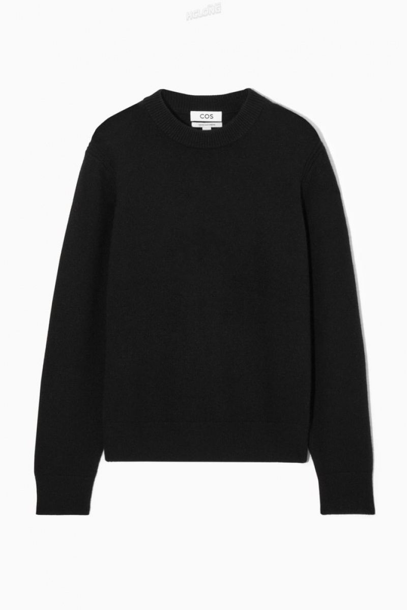 Black COS Pure Cashmere Sweater Sweaters & Cardigans | 827013-HTC