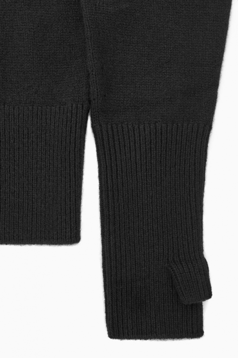 Black COS Pure Cashmere Turtleneck Jumper Knitwear & Cardigans | 923510-TEA