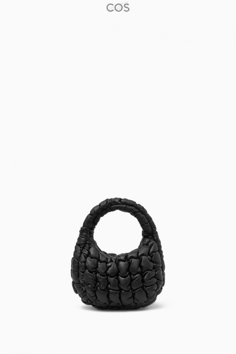 Black COS Quilted Micro Bag - Leather Bags | 658410-CGU