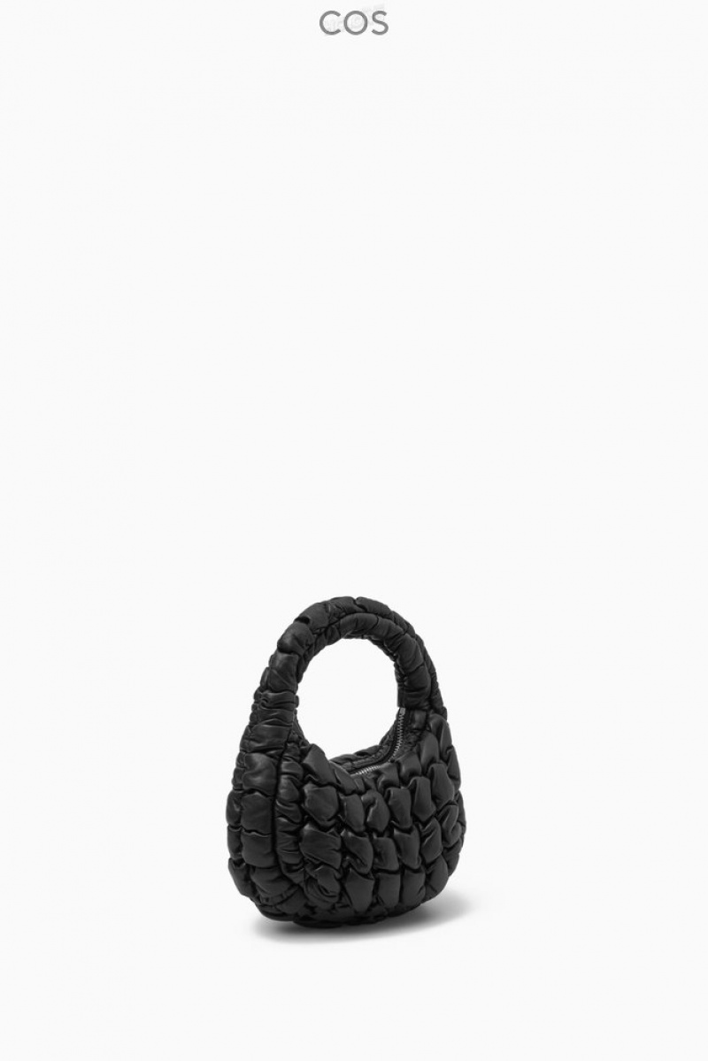 Black COS Quilted Micro Bag - Leather Bags | 658410-CGU