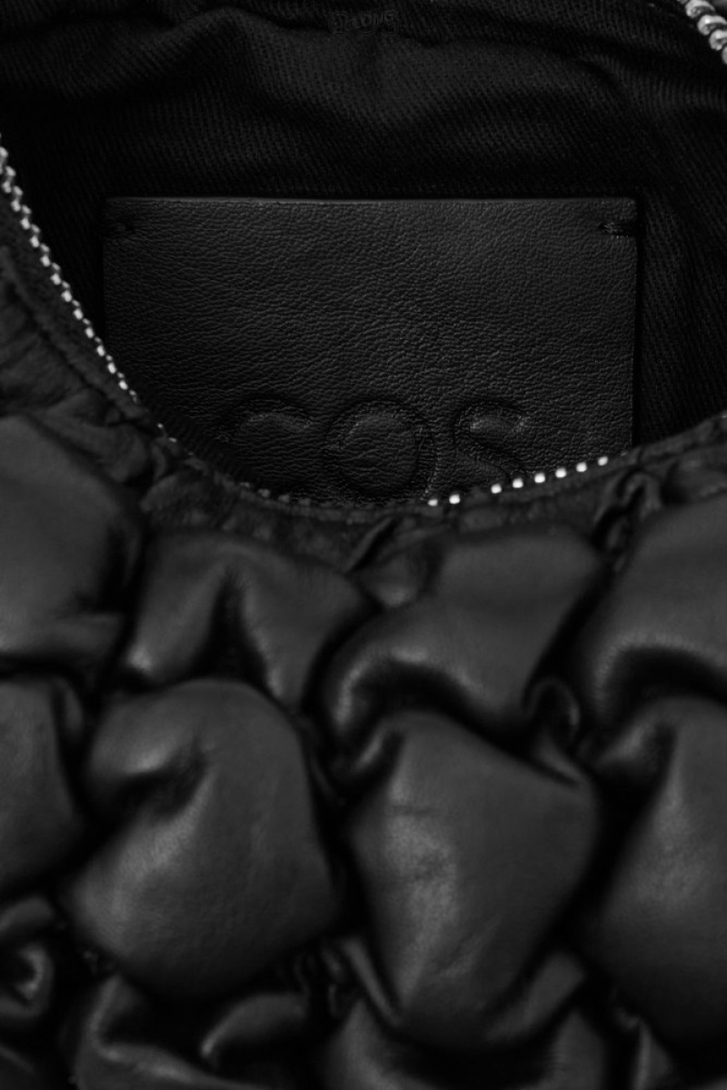 Black COS Quilted Micro Bag - Leather Bags | 658410-CGU