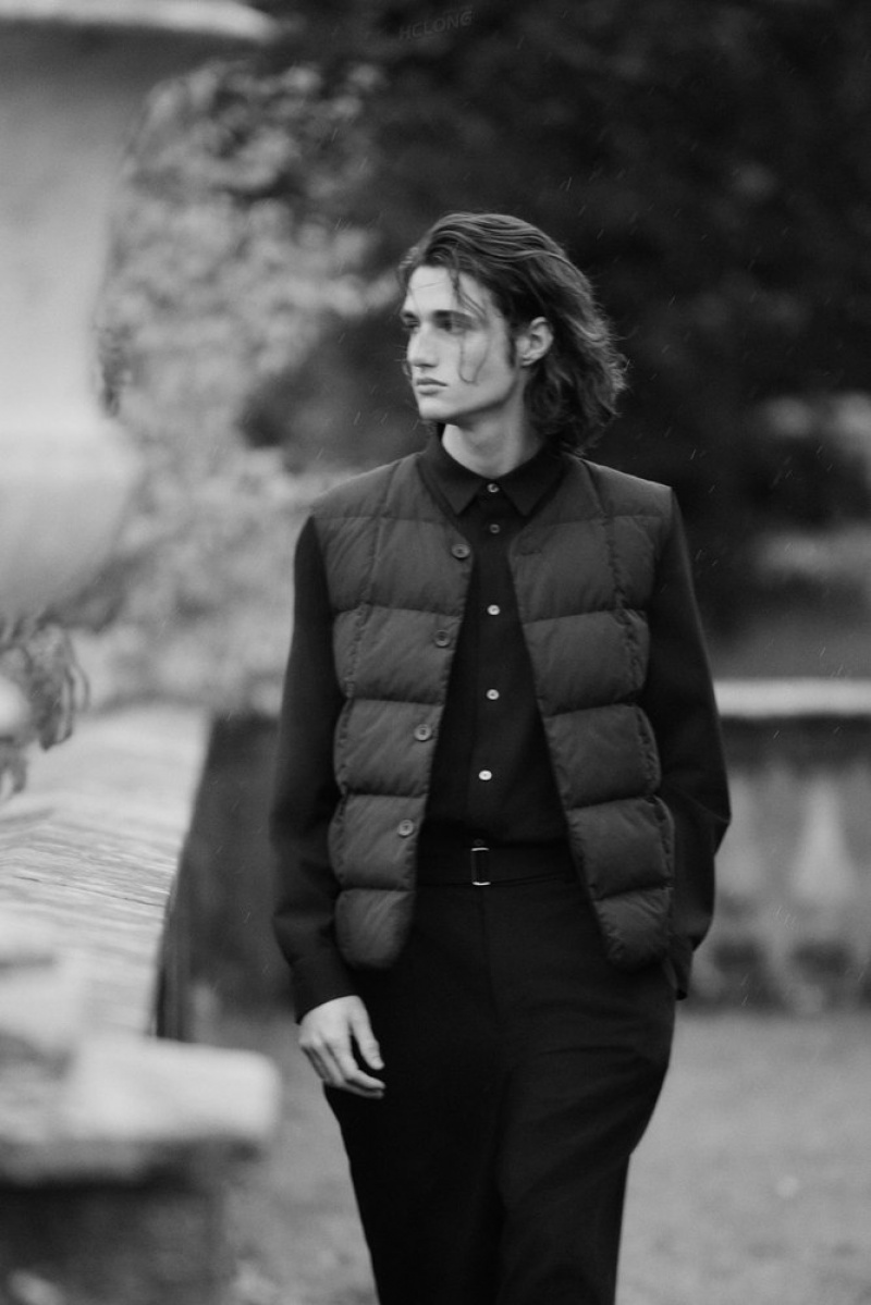 Black COS Quilted Padded Liner Gilet Coats & Jackets | 468731-VAL