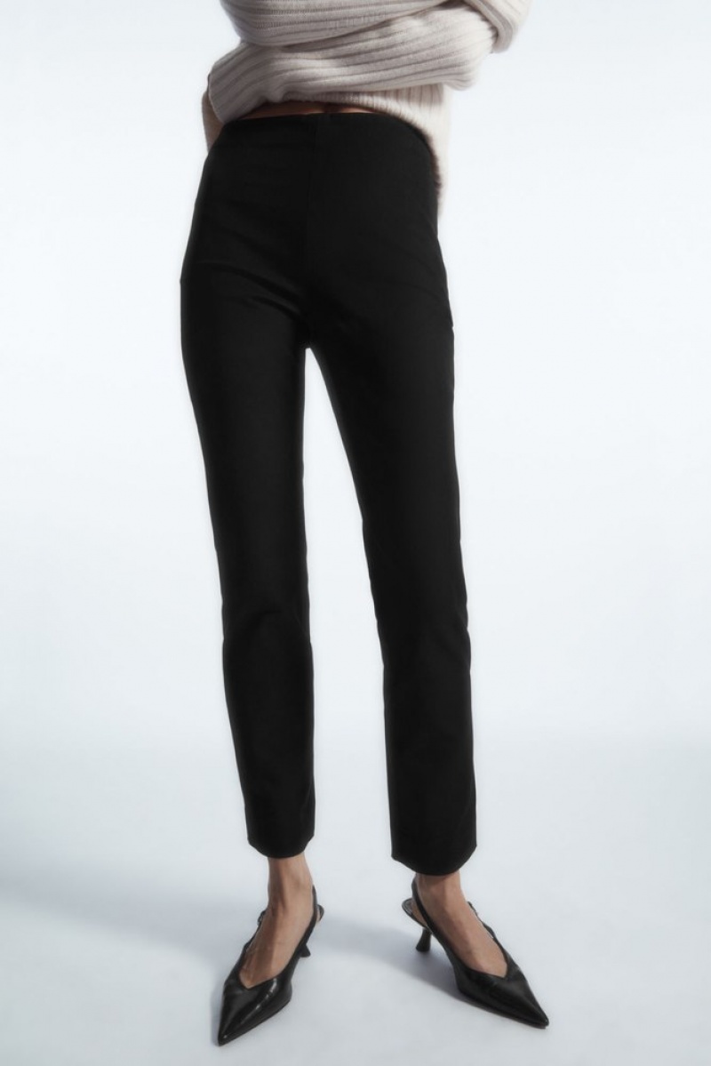 Black COS Slim-Fit Tailored Pants Pants | 170894-EUF