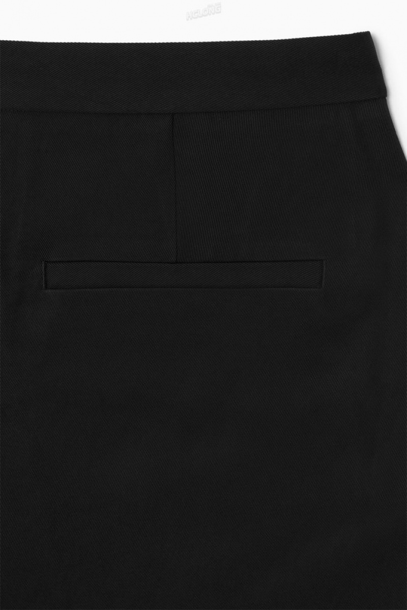 Black COS Slim Tailored Pants Pants | 964187-LFO