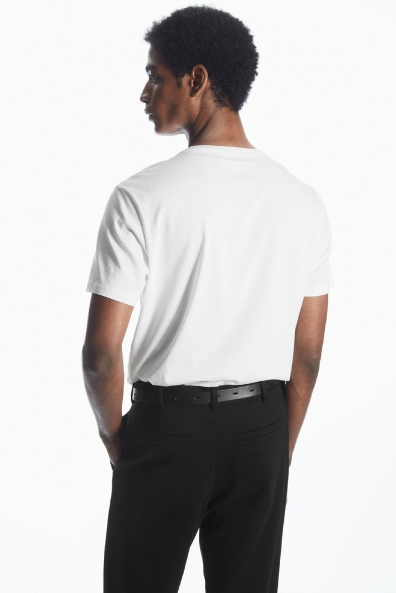 Black COS Tapered Cotton-Jersey Trousers Pants | 520147-THX