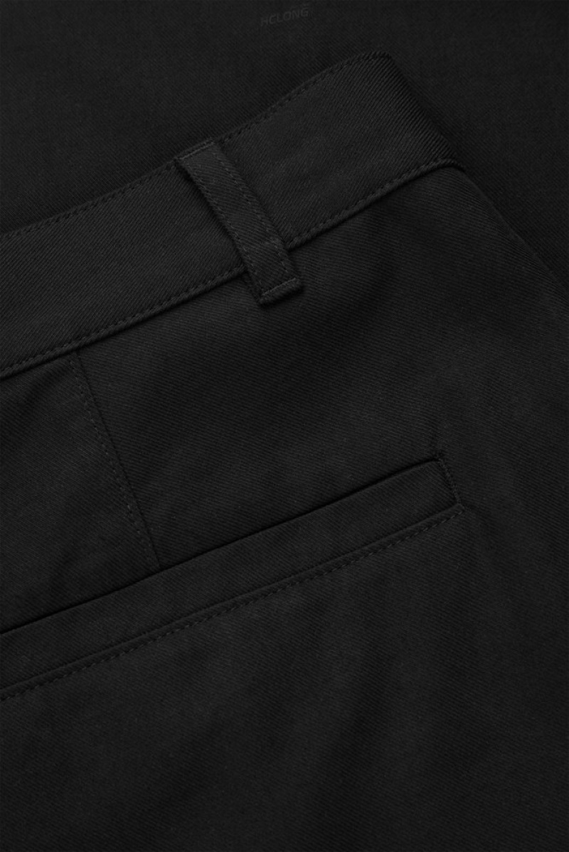 Black COS Tapered Wool Chinos Pants | 748935-FAZ