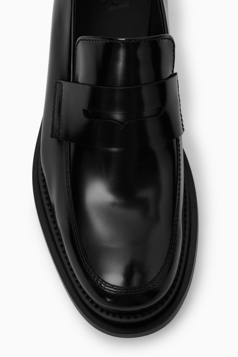 Black COS The Chunky Leather Loafers Loafers | 250347-OGV